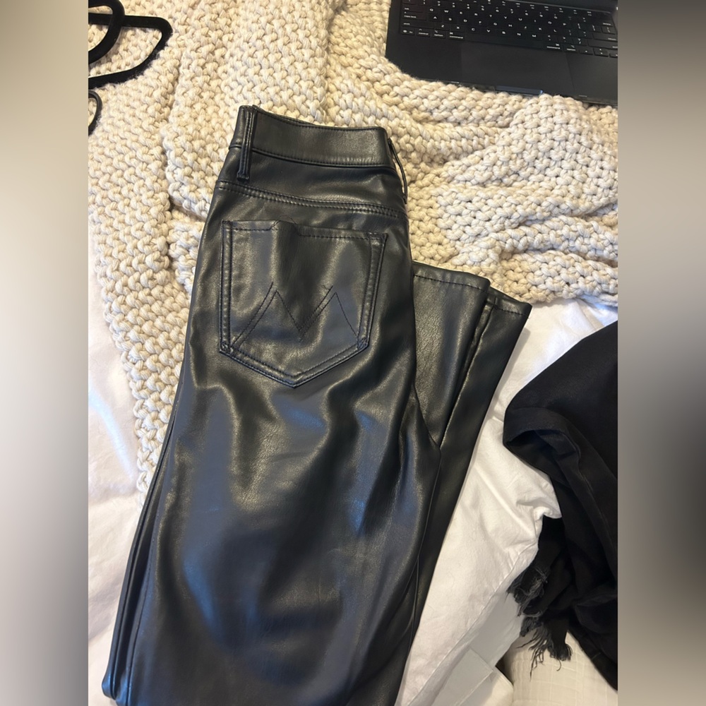 MOTHER leather jeans